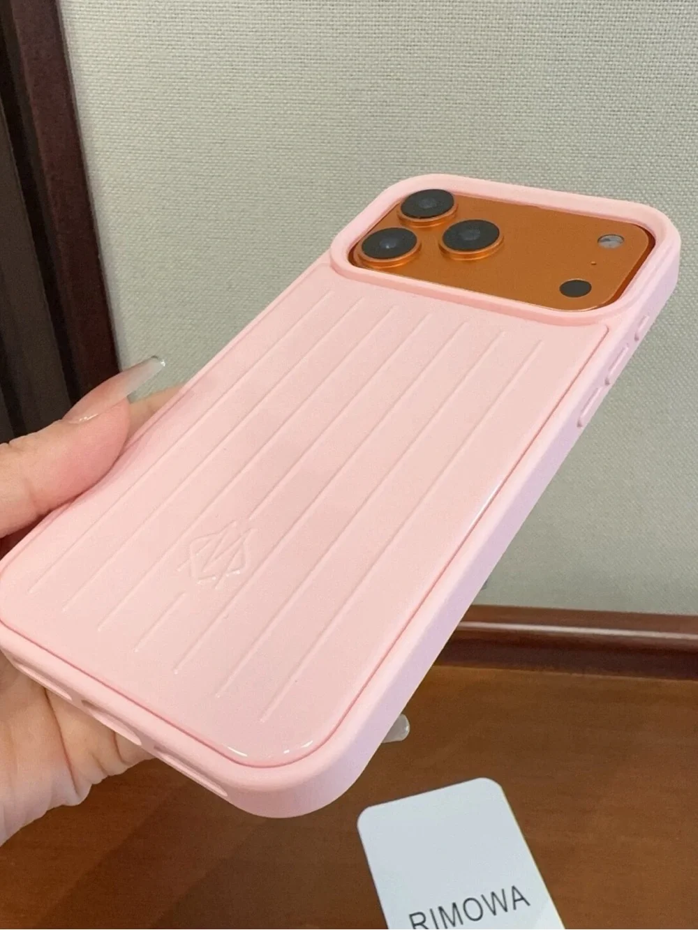 RIMOWA Pink Ribbed Phone Case IPhone 17 pro max